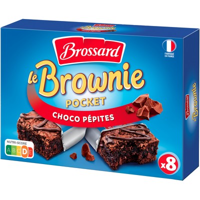 BROSSARD - MINI BROWNIE CHOCOLATE CHIPS X8 240g