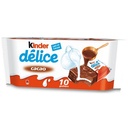 Gâteau Kinder Délice cacao fourré au lait x10 - 390g