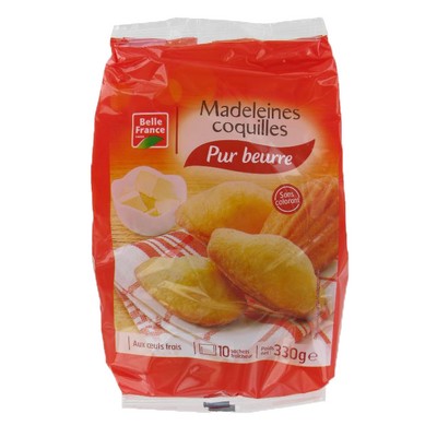 MADELEINE COQUILLE PUR BEURRE X10 BF SACHET 330 G