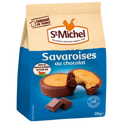 ST MICHEL - SAVAROISES AU CHOCOLAT X8 SACHETS INDIVIDUELS - LE PAQUET DE 220G - 020005UC