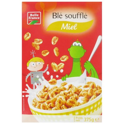 Belle France Honey Puff Wheat 375g