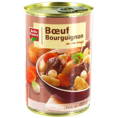 Beef Bourguignon with Red Wine BF Can 1/2 400g