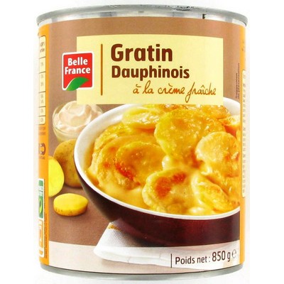 GRATIN DAUPHINOIS A LA CREME BF BOITE 4/4 850 G