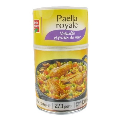 PAELLA VOLAILLE FRUITS DE MER BF BOITE 3/2 1000 G