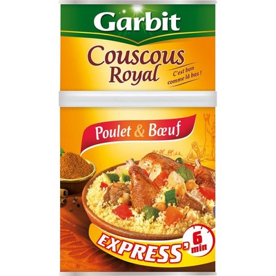 GARBIT - COUSCOUS CYLINDRE POULET / BOEUF 980g