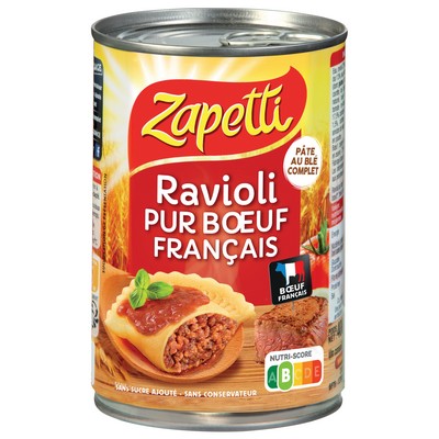ZAPETTI Ravioli Pur Bœuf Français 400G