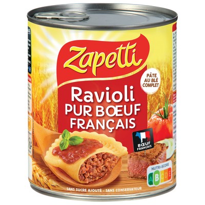 ZAPETTI Ravioli Pur Bœuf Français 800G
