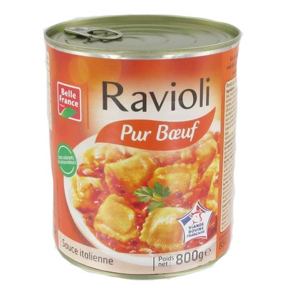 Pure Beef Ravioli Belle France 800g Can