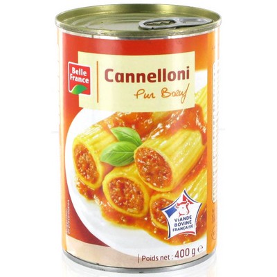 CANNELLONI AU BOEUF VBF BF BOITE 1/2 400 G