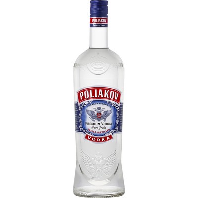 Vodka POLIAKOV Pure Grain Triple Distilled 1L 37.5°