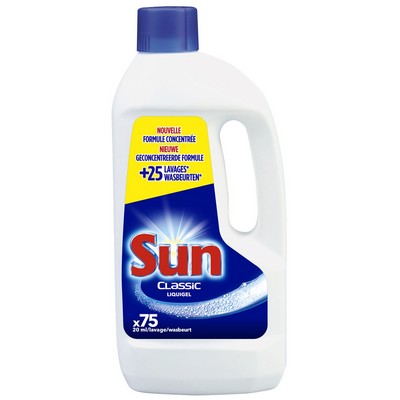SUN Liquide De Lavage Lave-Vaisselle Classic 1,5L - 75 Lavages