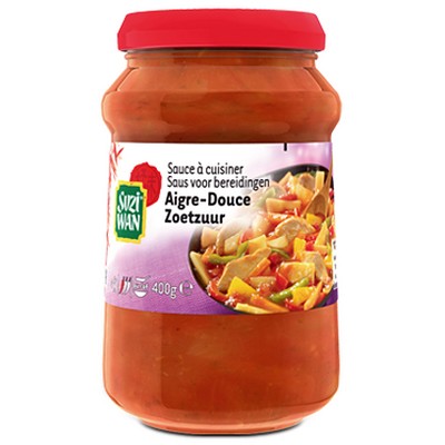 SUZI WAN Sauce pour preparation Aigre Douce et Légumes 400g