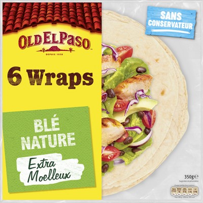 Old El Paso Natural Wheat Wraps 350g