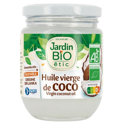 JARDIN BIO / ORGANIC VIRGIN COCONUT OIL / 184G GLASS JAR
