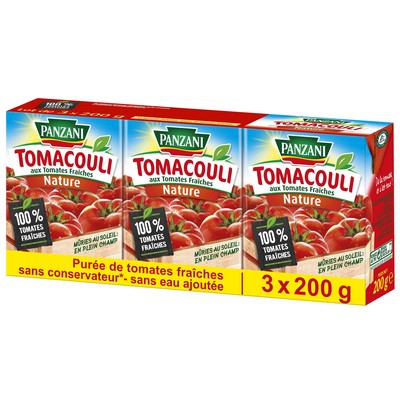PANZANI TOMACOULI NATURAL SAUCE 200G X3