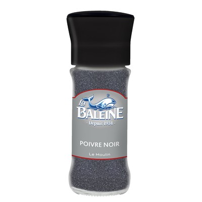 MOULIN 45GR POIVRE NOIR EN GRAIN LA BALEINE