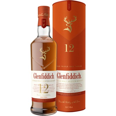 GLENFIDDICH TRIPLE OAK 12 Year Old in Gift Box 40° 70CL