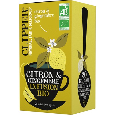 CLIP Organic Lemon Ginger Infusion Bags 50g