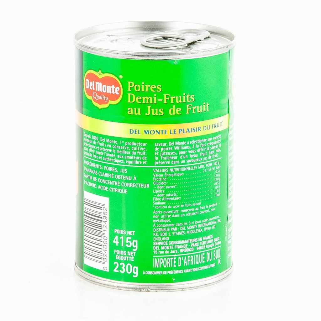 ROCHEFONTAINE POIRES JUS BT 1/2  410 g