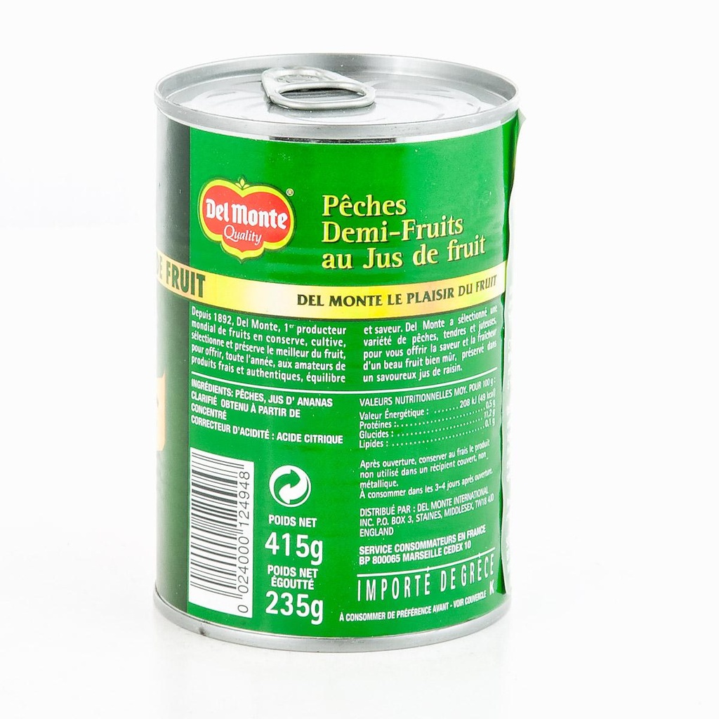 1X2 CANNED SYRUP PEACHES D.MONTE