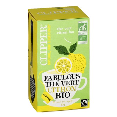 CLIP Organic Lemon Green Tea Bags 35g