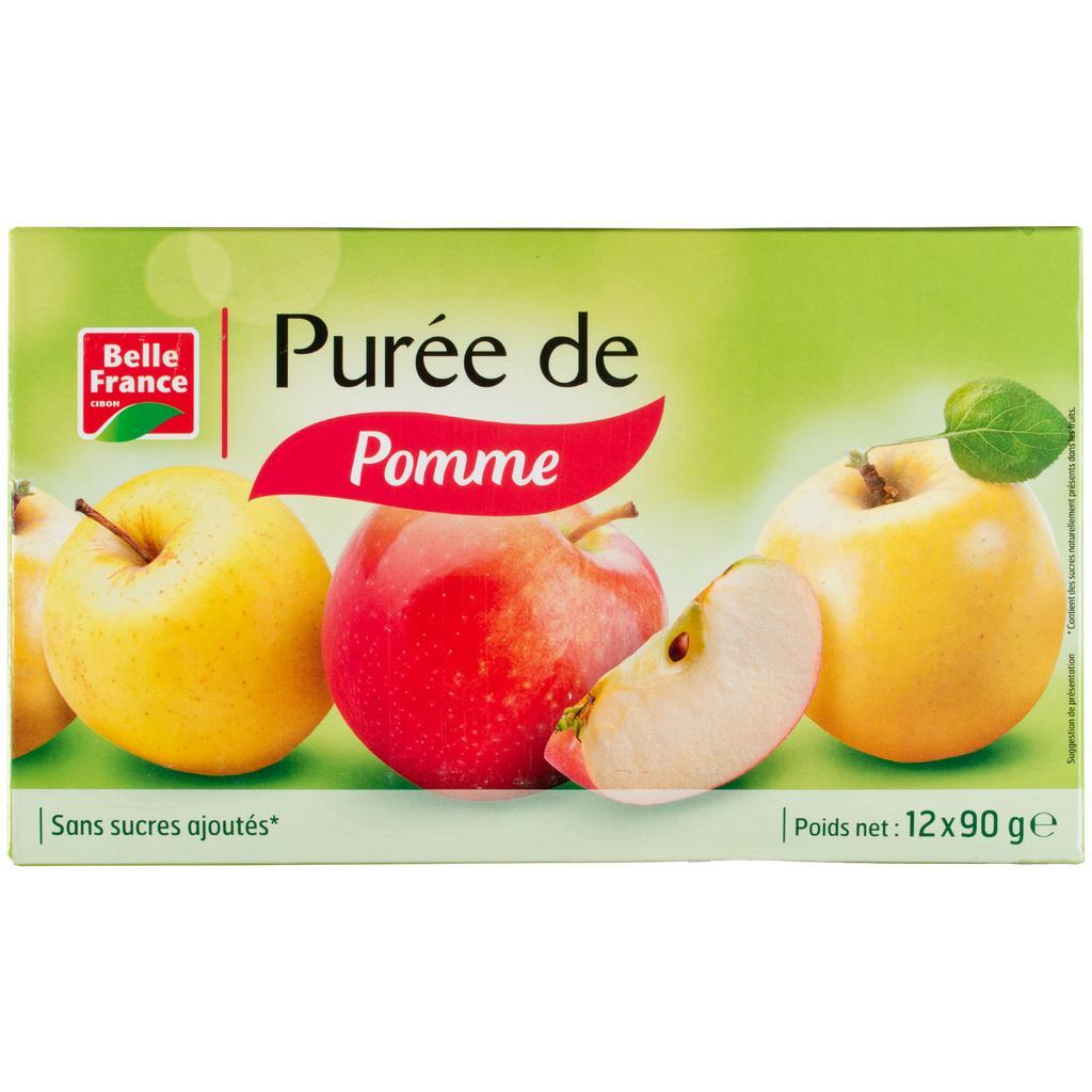 Apple Purée No Added Sugar Belle France Pouch 12x90g