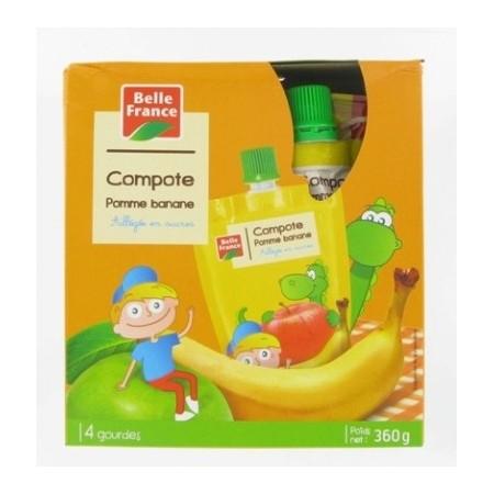 COMPOTE GOURDE POMME BANANE BF ETUI 4 X 90 G