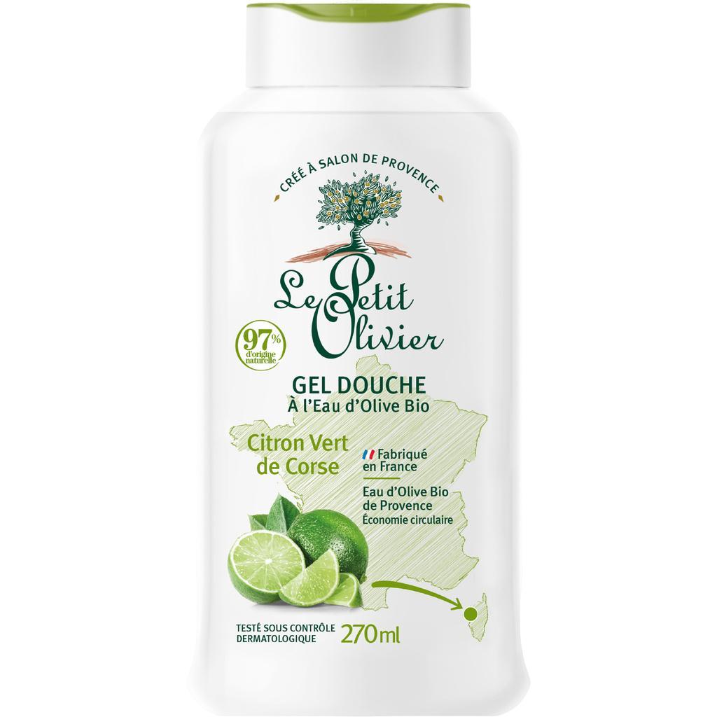 Le Petit Olivier Moisturizing Shower Gel with Organic Olive Water - Corsican Lime - 270 ml