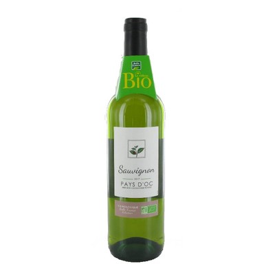 Organic Sauvignon Blanc Pays d'Oc Belle France Bottle 75cl