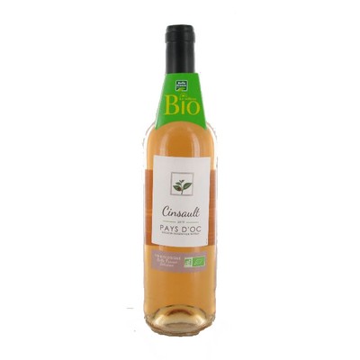 PAYS D OC CINSAULT ROSE BIO BF BOUTEILLE 75 CL