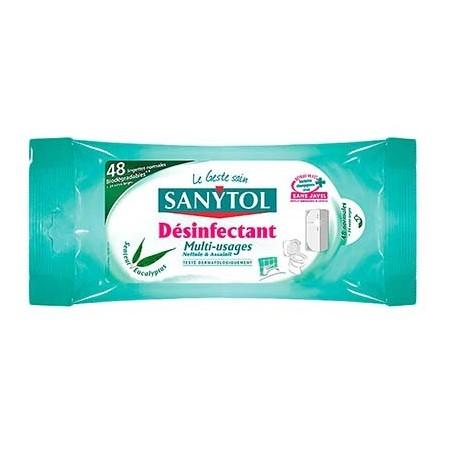 LINGETTES DESINFECTANTES MULTI-USAGES SANYTOL X72