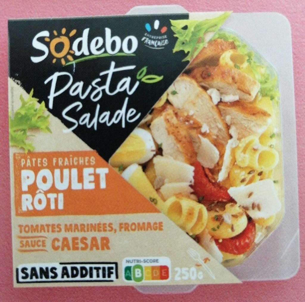 SODEBO PASTA SALADE 250G POULET CAESAR