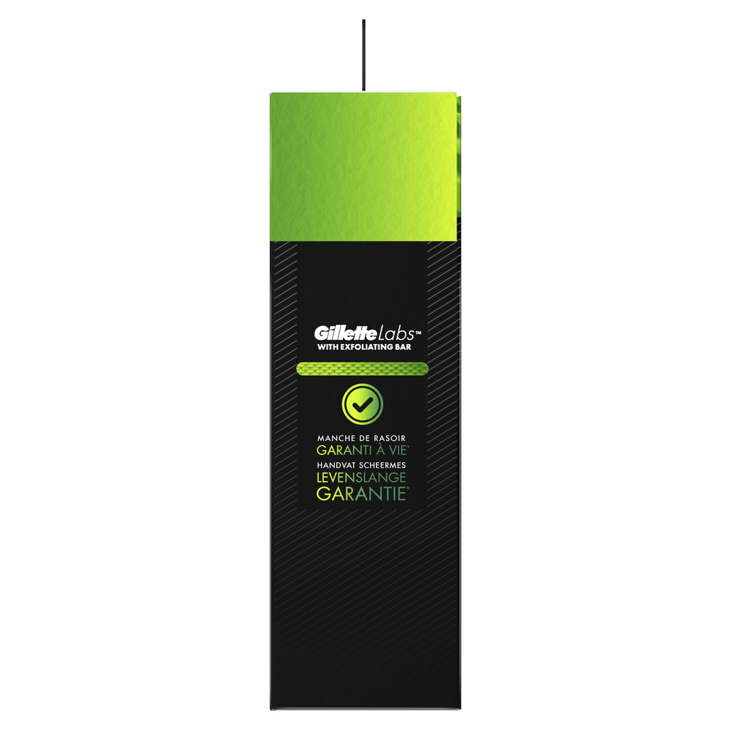GilletteLabs Avec Barre Exfoliante, Rasoir De Gillette, 1 Manche - 1 Recharge De Lame