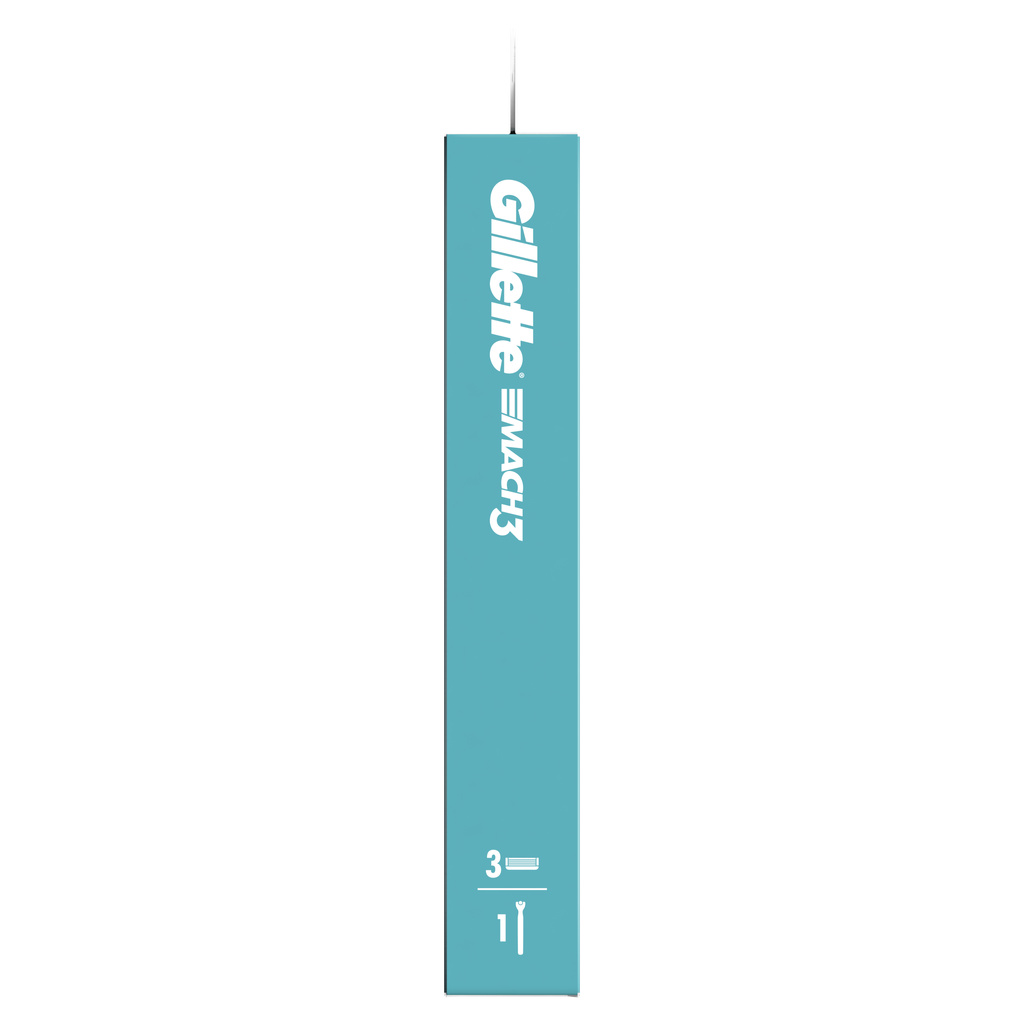 Gillette Mach3 Men's Razor, 1 Handle, 3 Blade Refills