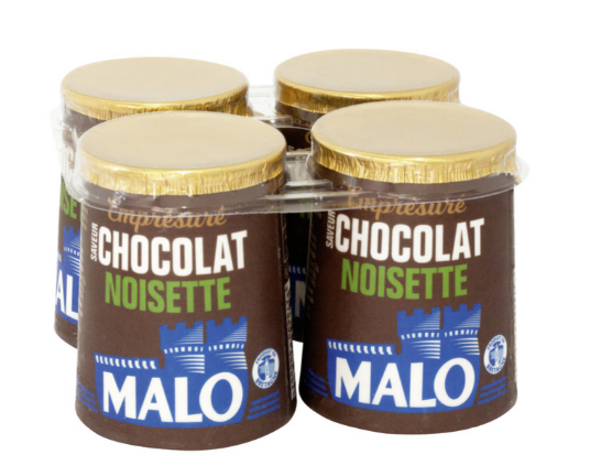 Lait pasteurisé emprésuré sucré au chocolat et aromatisé