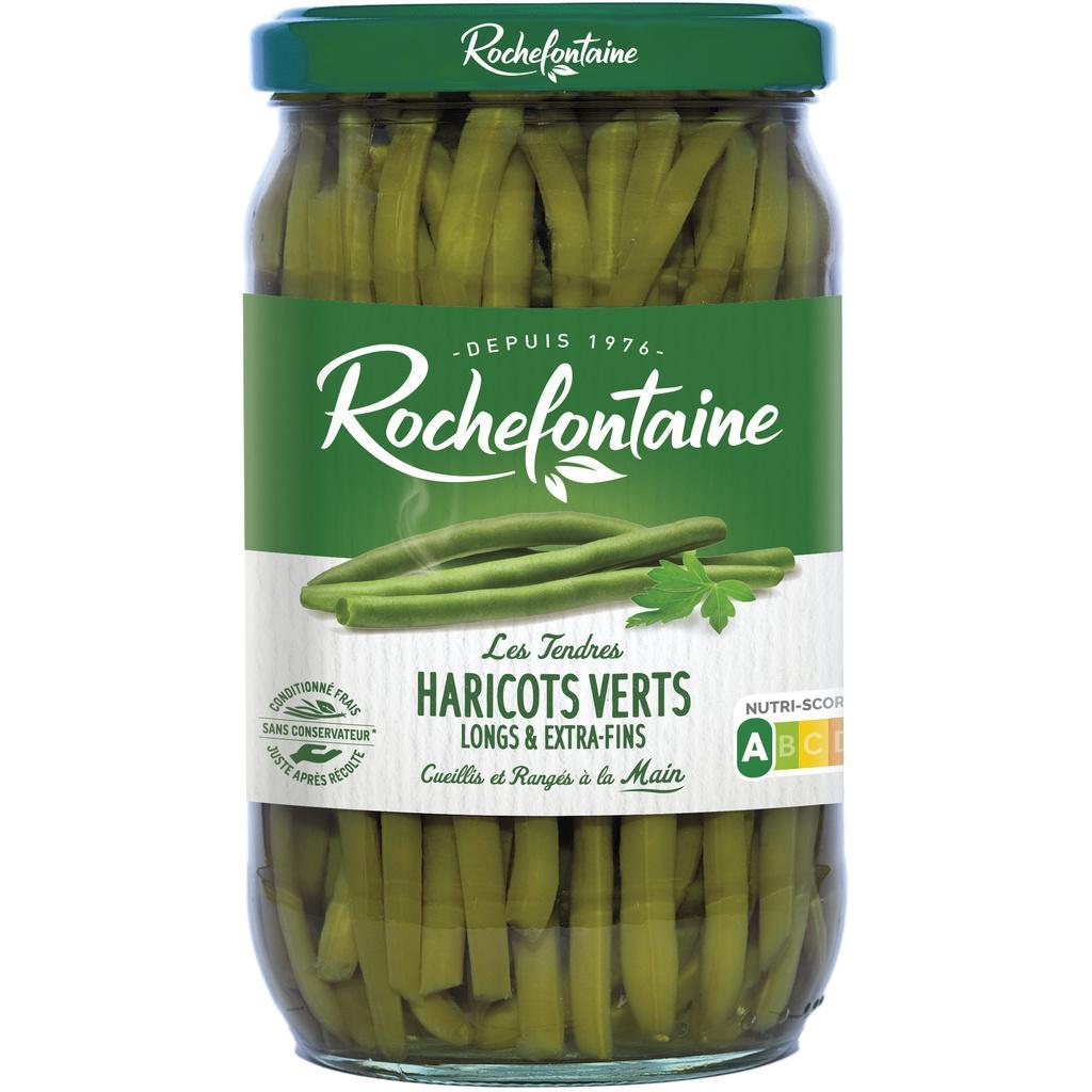 ROCHEFONTAINE Haricots verts extra-fins cueillis et rangés main 720ml