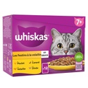 WHISKAS Sachets fraîcheur Les Festins à la Volaille en sauce pour chat senior 4 variétés 12x85g