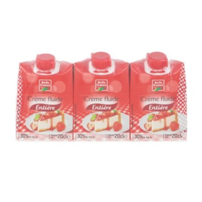 CREME LIQ ENTIERE UHT 30% MG BF BRIQUETTE 3 X 20CL