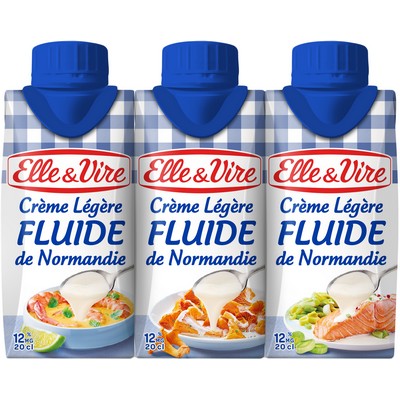 ELLE & VIRE Light Cream from Normandy 12% Fat 3x20cl