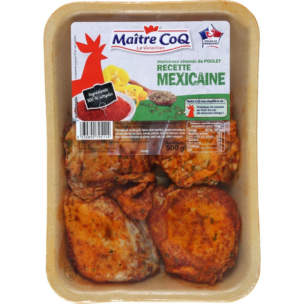BQ550 HAUT CUISSE POULET MEXICA M.COQ