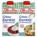 ELLE & VIRE CREME ENTIERE DE NORMANDIE 30%MG BRIQUE LOT DE 2 X 25CL