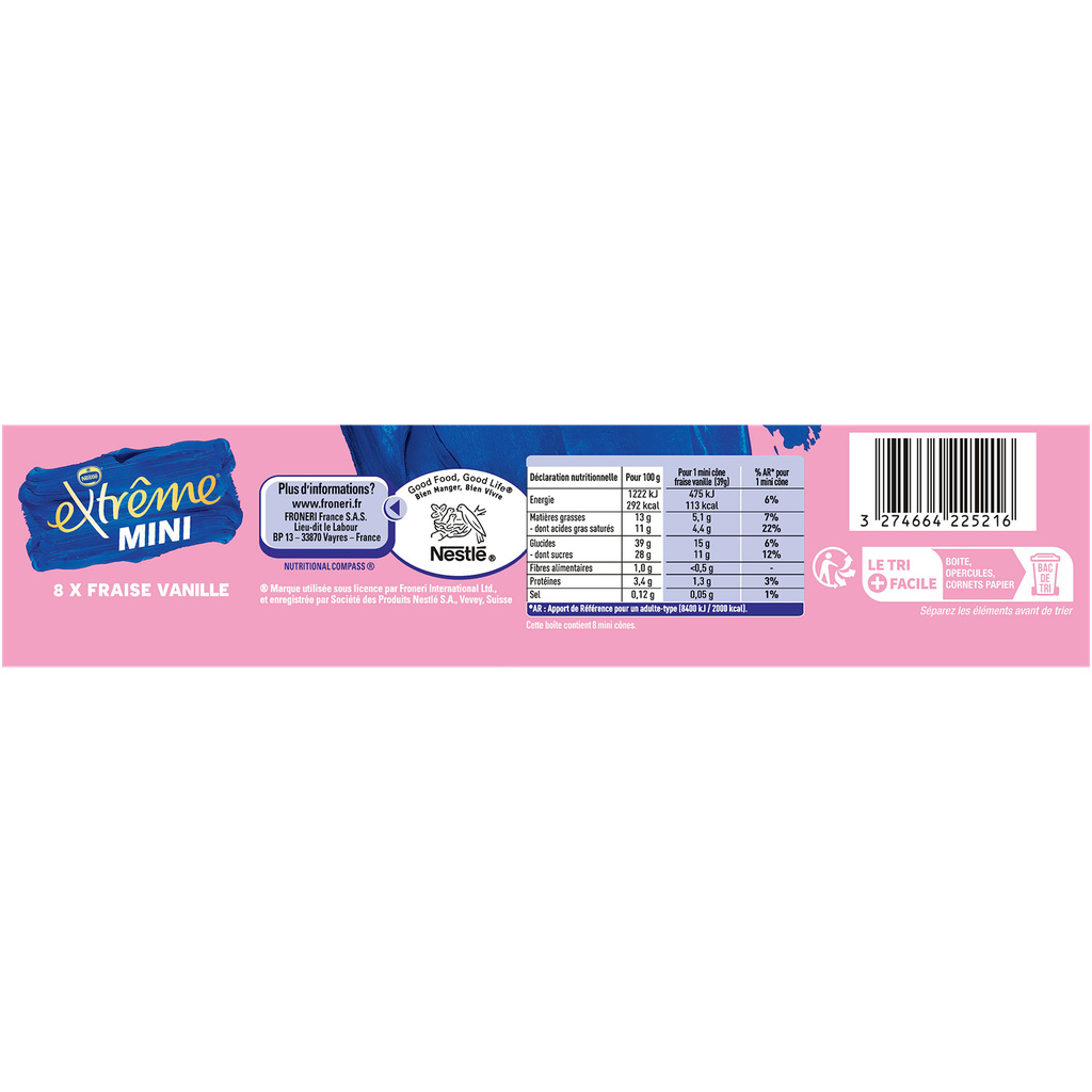 BT 387G MINI CONES FRAISE VAN. EXTREME