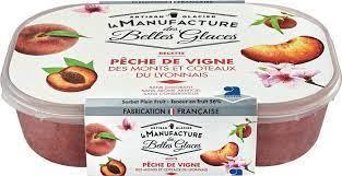 BAC 750ML SORBET PECHE VIGNE BELLE GLACE