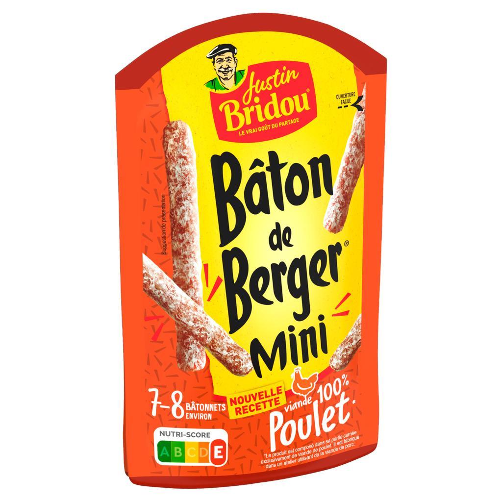 Bâton de Berger Mini Justin Bridou Poulet 10 bâtônnets - 80g