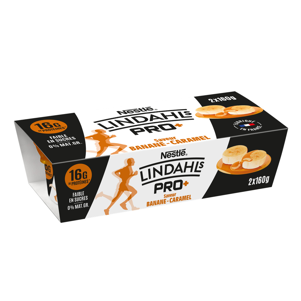 LINDAHLS PRO+ BANANE CARAMEL 2X160G