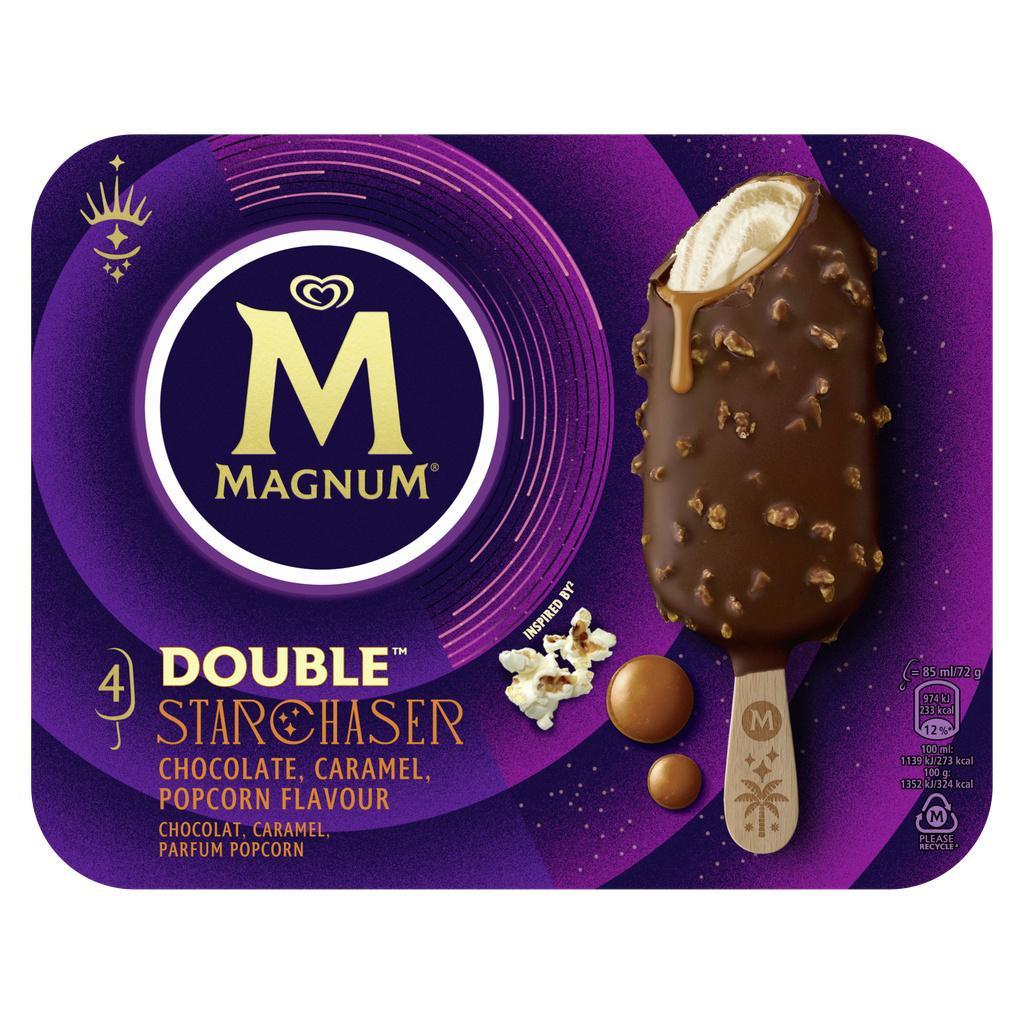 Magnum Ice Cream Bar Popcorn Double Starchaser 4x85ml