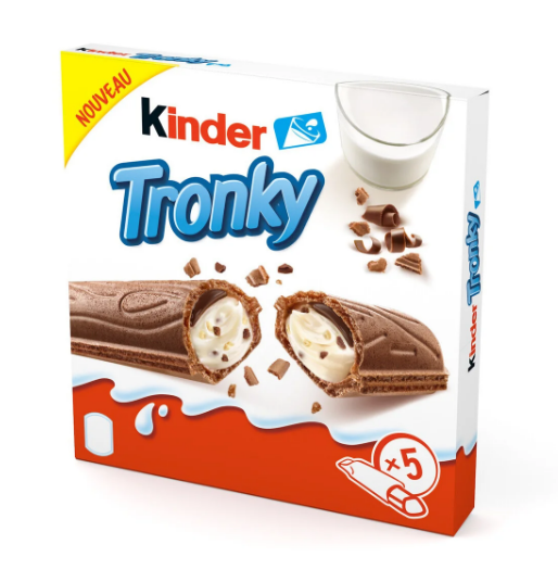 Kinder Tronky Biscuits filled with milk chocolate x5 90g