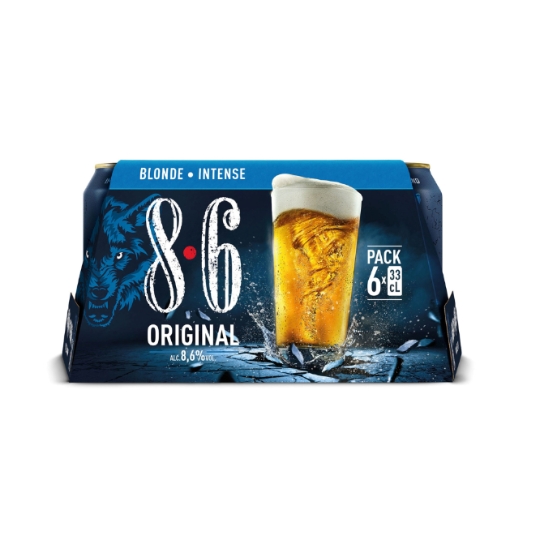 8.6 Original Blonde Beer 6x33cl Pack