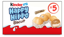 Kinder Happy Hippo Biscuits Milk and Hazelnuts x5 - 103.5g