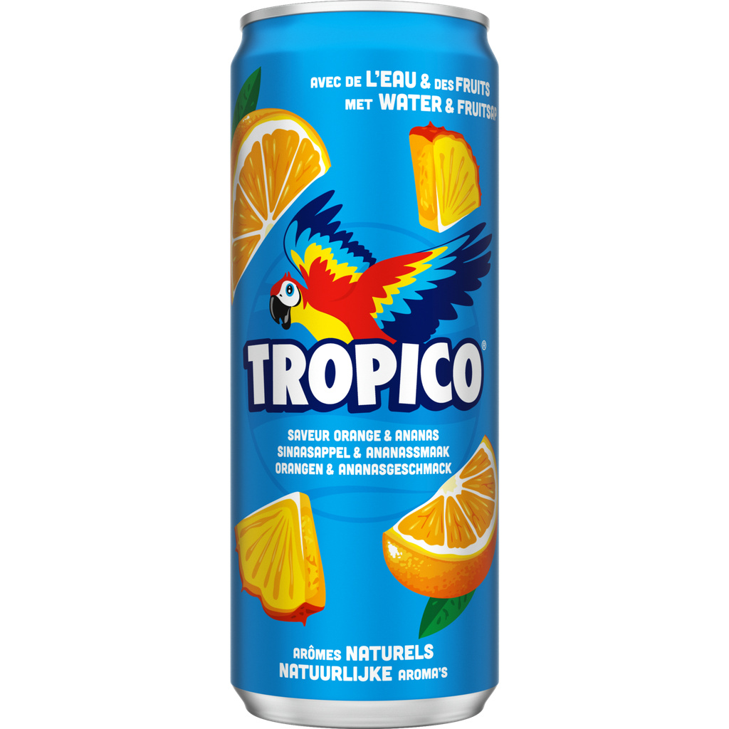 TROPICO ORANGE ANANAS BOITE 33CL SLEEK